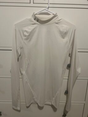 Under Armour White Performance Mock Neck Top
